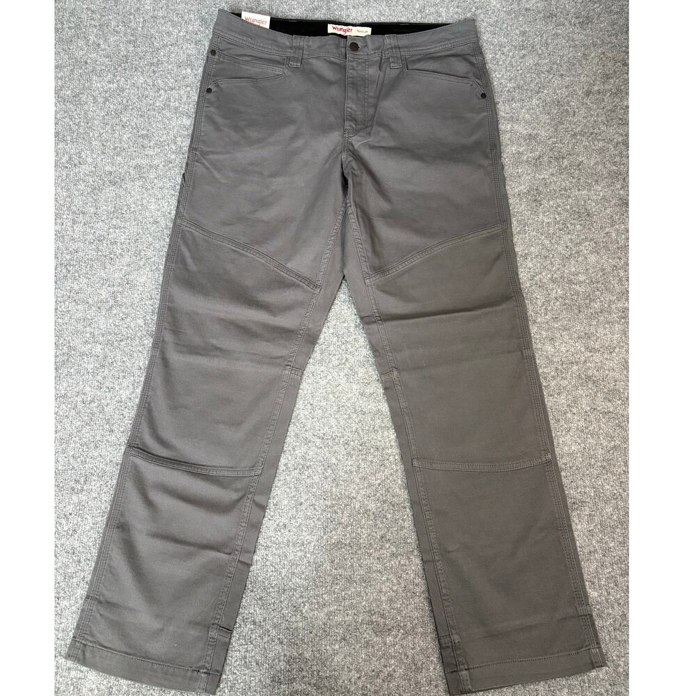 NWT Wrangler Utility Pant Men’s 34x32 Gray Regular Fit Workwear Cargo New